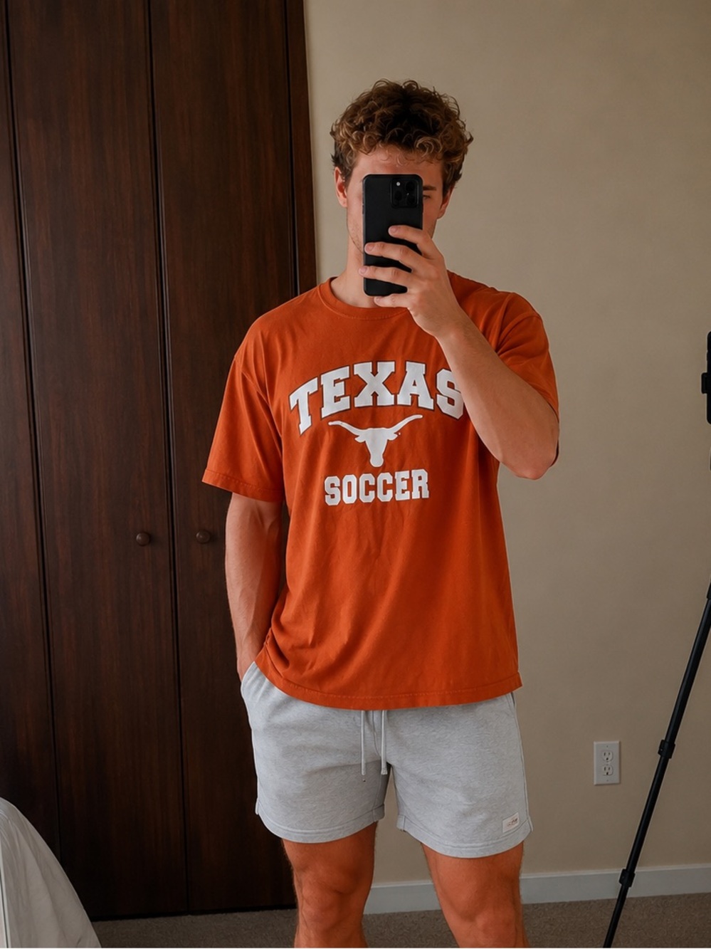 Texas Longhorns Soccer Graphic T-Shirt Orange Vintage Style Men’s XXL